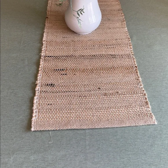 Woven Natural Jute Table Runner - Neutral Brown - Picture 2 of 4